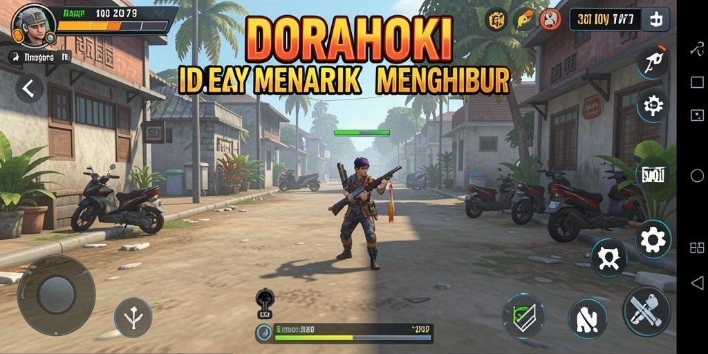 Tampilan gameplay DORAHOKI yang seru dan menantang.