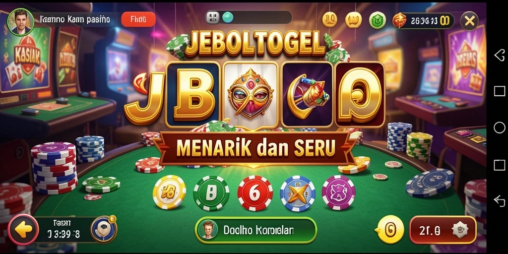 Tampilan screenshot gameplay JEBOLTOGEL menampilkan keseruan permainan Kasino.