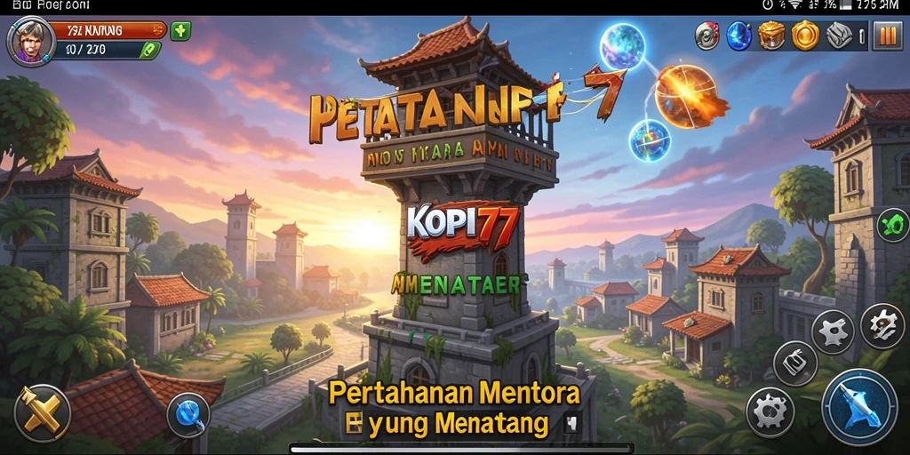 Gameplay menara pertahanan seru di KOPI77 dengan berbagai tantangan.