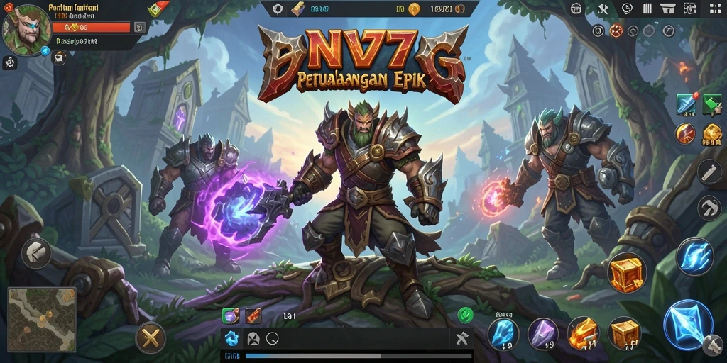 Screenshot gameplay NV77 menunjukkan aksi pertarungan yang mendebarkan dan grafik yang memukau.