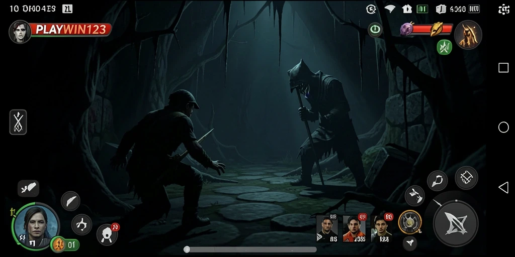 Tampilan menakutkan dari gameplay di dunia gelap.